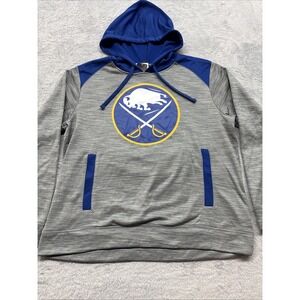 Buffalo Sabres NHL Team Apparel Performance Hoodie Sweatshirt Size M Gray